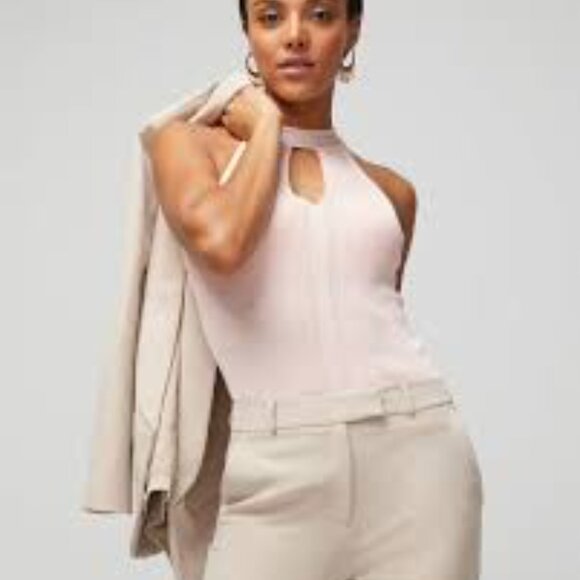 White House Black Market Tops - White House Black Market Blush Keyhole Tank Top